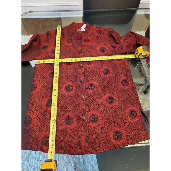 Jennifer Moore Women Marron Polyester Long Sleeve Buttons Front Jacket Size 10 - Picture 12 of 12